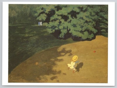 Felix Vallotton Ball Child Playing Park Painting Art Post Impressionism Postcard