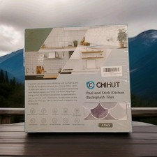 Chihut 12" x 12" Peel Stick Kitchen Backsplash Tiles 6 Pk New, Sealed