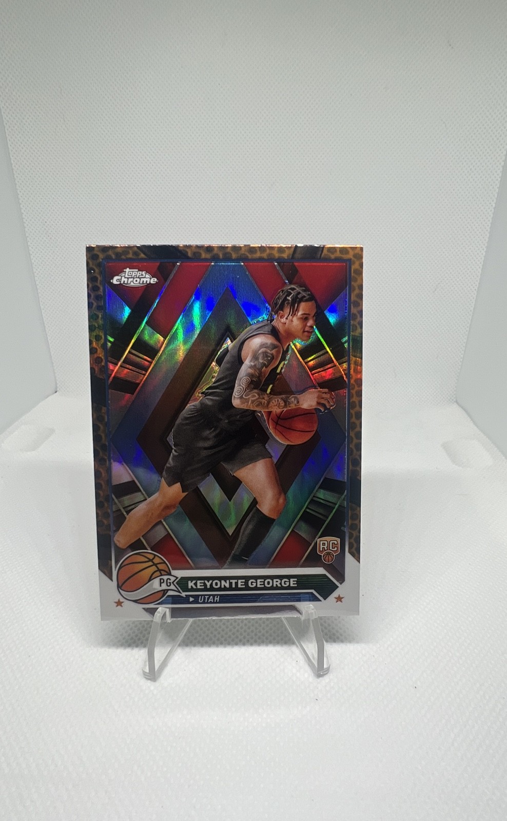 2023-24 Topps Chrome - Keyonte George #153 Orange Basketball Refractor (RC)