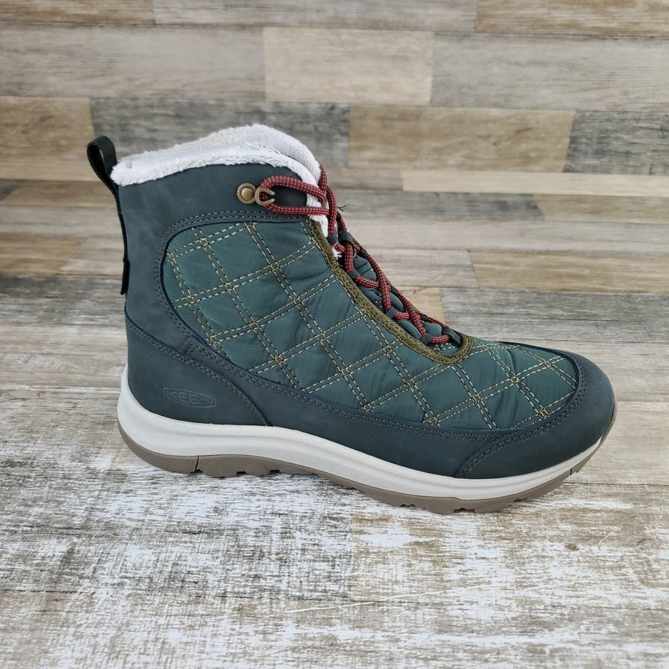 Keen Terradora II Damen-Wanderschuhe Größe 9,5 Kolophonium wasserdicht Schnürschuhe mittelhoch