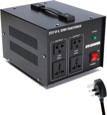 2000W Spannungswandler Step Up Step Down 110V - 240V UK Stecker Reisewandler