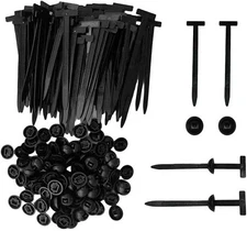 100PCS Snap-fit Nylon Fastening Clip for Car Repairs, Universal Black