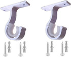 Curtain Rod Brackets 2Pcs White Curtain Rod Holder for Drapery Rod with Diamete