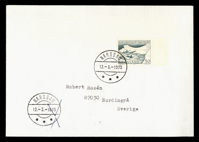 DR WHO 1975 GREENLAND NARSSAQ ANTARCTIC TO SWEDEN R82376