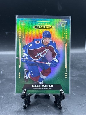 2021-22 Upper Deck Stature Cale Makar Green Parallel #129/149
