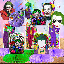 Joker Centerpiece tableware cupcake topper party supplies decoration balloons
