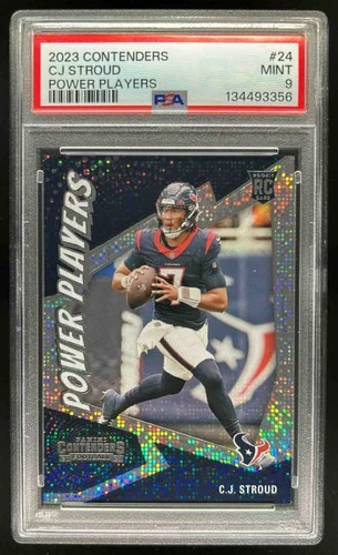 2023 Contenders CJ Stroud Power Players RC Rookie #24 Texans PSA 9