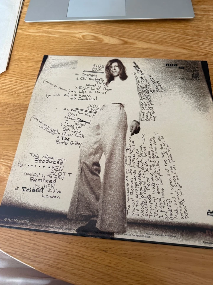David Bowie Ziggy Stardust LP, photo 2 of 5