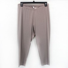 J.Jill Plus Size Pebble Light Stone Pima Capri Leggings Stretch Waist Pants 2X