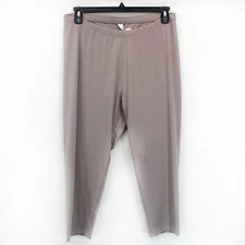 J.Jill Plus Size Pebble Light Stone Pima Capri Leggings Stretch Waist Pants 2X