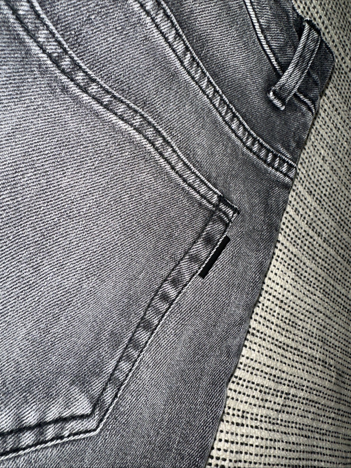 JEANS SAINT LAURENT PARIS D05 W SK MW GRIGIO ELASTICIZZATO DEMIN SKINNY GAMBA TG 25x32