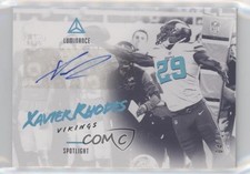 2018 Luminance Spotlight Signatures Platinum Blue 4/10 Xavier Rhodes Auto 0s55