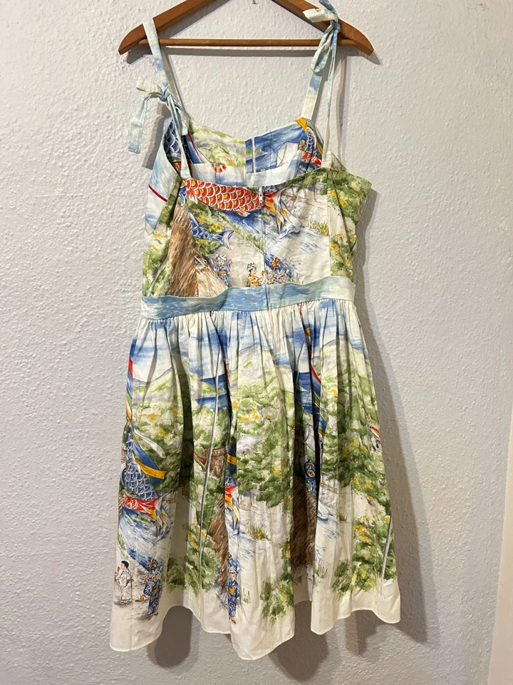 Vestido Bernie Dexter 2XL Plus Volup estampa novidade anos 50 pin up retrô pipa de peixe - Imagem 2 de 4