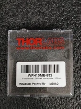 Thorlabs WPH10ME-532 Ø1" Mounted Polymer Zero-Order Half-Wave Plate SM1-Threade