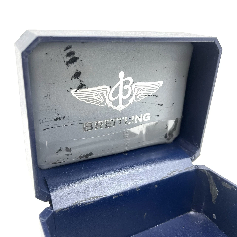 Scatola Box Breitling Vintage blu BOX custodia no cuscino - Imagen 4 de 4