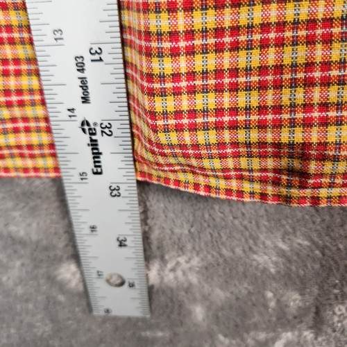 Cinch Shirt Button Down Men's XL Orange Long Sleeve Checkered Cowboy - Picture 8 of 11