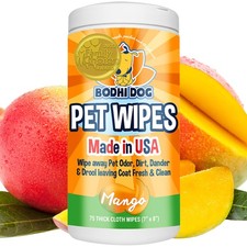 Pet Wipes - Grooming, Cleaning and Deodorizing Wipes for Dogs  Cats - No Par...