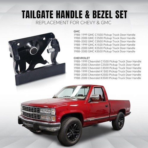 For 1988-2000 Chevy C/K 1500 2500 3500 - Tailgate Handle & Bezel Set - Picture 5 of 16