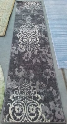 CHARCOAL / IVORY 2'-2'' x 9'-0'' Flaw in Rug, Reduced Price 1172796040 ADR114H-29
