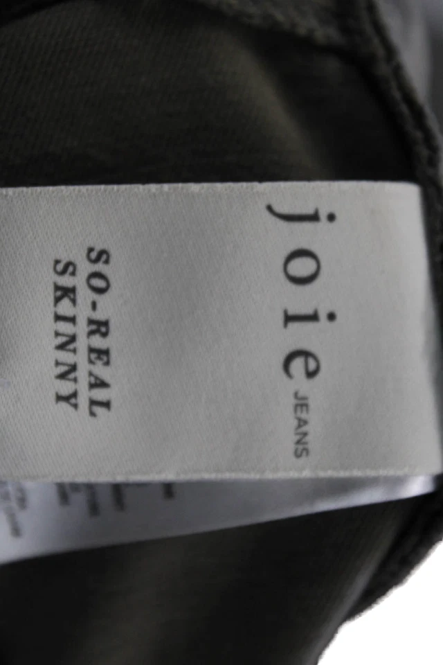 Pantalones de mezclilla Joie para mujer de algodón ajustados con bolsillos cargo verde talla 26 Foto 4 de 4