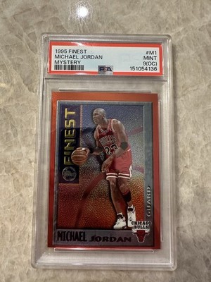 MICHAEL JORDAN 1995-96 Topps Finest Mystery #M1 Bulls PSA 9 (OC