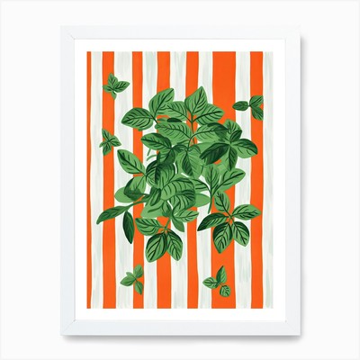 Basil Summer Illustration 12 Kunst Pr gerahmtes Wandbild Poster Leinwanddruck Bild