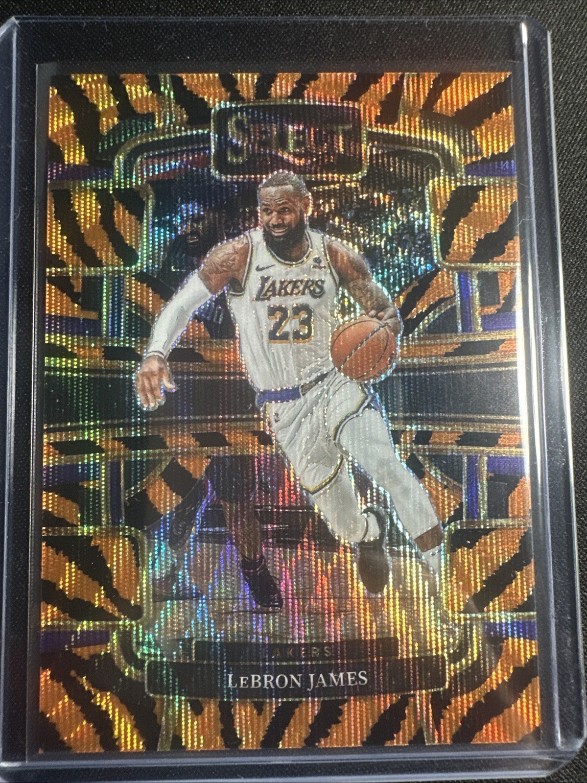 2023-24 Panini Select - Concourse LeBron James #66 Tiger Stripes Prizm