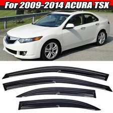 For 2009-2014 ACURA TSX JDM 3D Wavy Mugen Style Tape-On Rain Guard Window Visor
