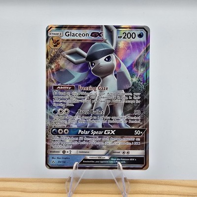 Glaceon GX - 39/156 - Ultra Rare NM Sun & Moon Ultra Prism Pokemon Holo