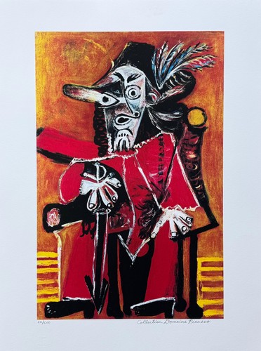 Pablo Picasso MUSKETEER Estate Signed & Numbered Giclee Art 26" x 20" - Picture 5 of 8