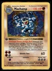 1999 Pokemon Base Set: 1st Edition Holo Rare Machamp 8/102 - DMG - WOTC - VTG