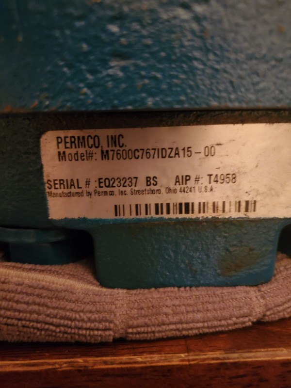 NEW PERMCO USA High Flow Gear Pump /Motor  model #M7600C7671DZA15-00 NEW