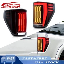 SINDAR LED Tail Lights for Ford F-150 2021-2023 F150 XL STX Sequential Rear Lamp
