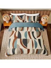 Harlequin Torillo Super King Duvet Cover Set - Black Earth/Cornflower/Walnut