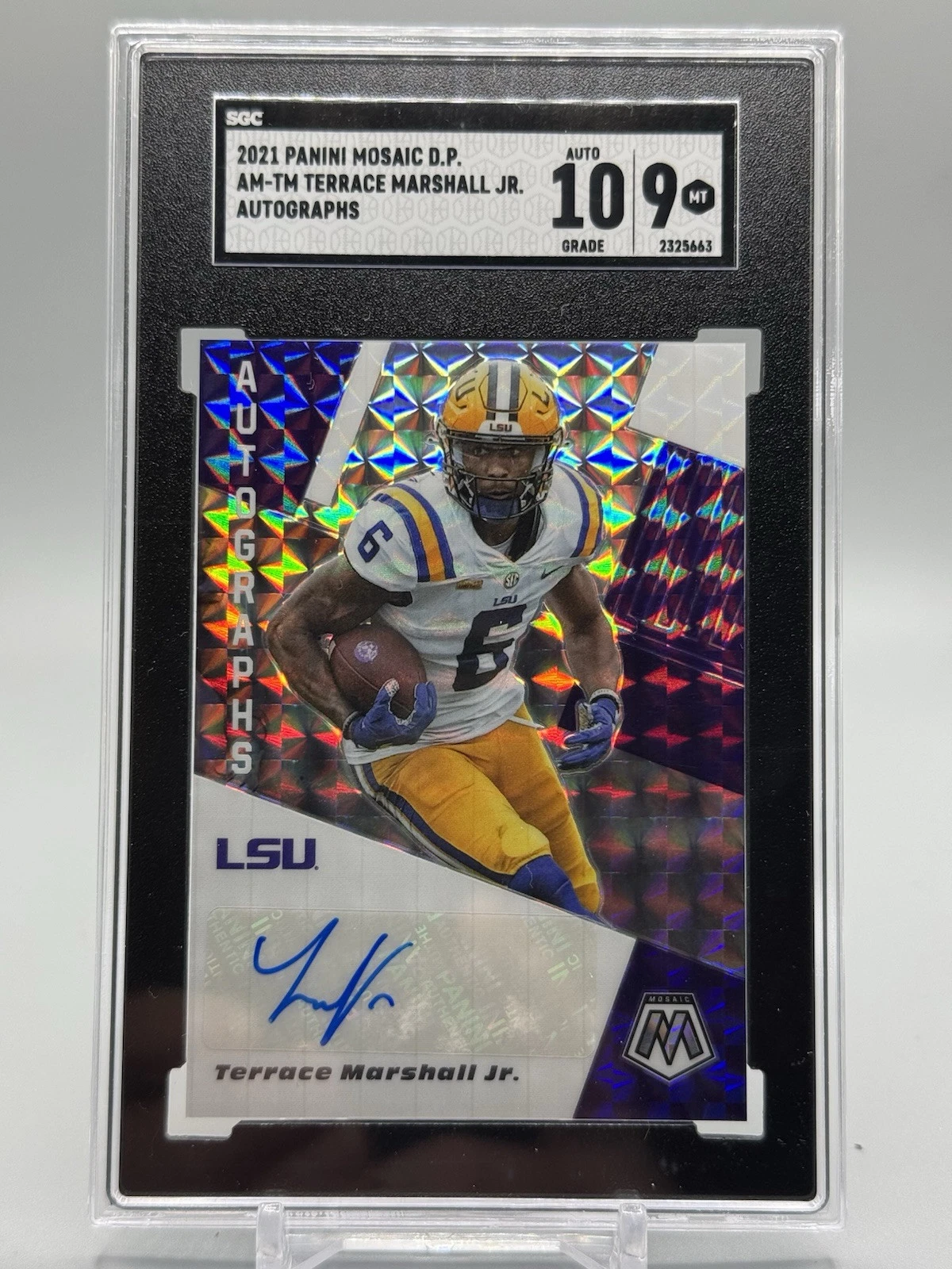 Terrace Marshall Jr. Panini Mosaic Draft Picks Autographs Mosaic #AMTM Base