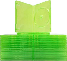 25 Xbox 360 Translucent GREEN Empty Replacement Game Boxes Cases X-Box Disc