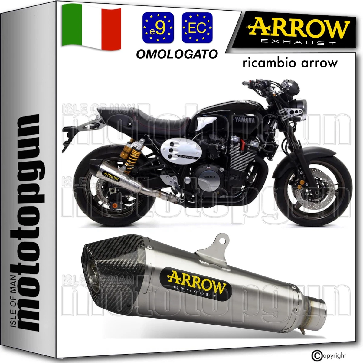 XJR 1300 99 06 Terminale di Scarico Silenziatore OV DOMINATOR