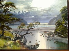 Aston Greathead Oil on Board, Haast Pass