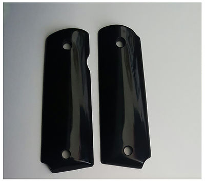 AJAX Grips # 12-BU Fits 1911 Full Size Govt & Clones - BUFFALO Polymer BLACK