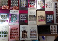MULTI BRANDS  COLORS Nails Short GLUE ON - Choose Color