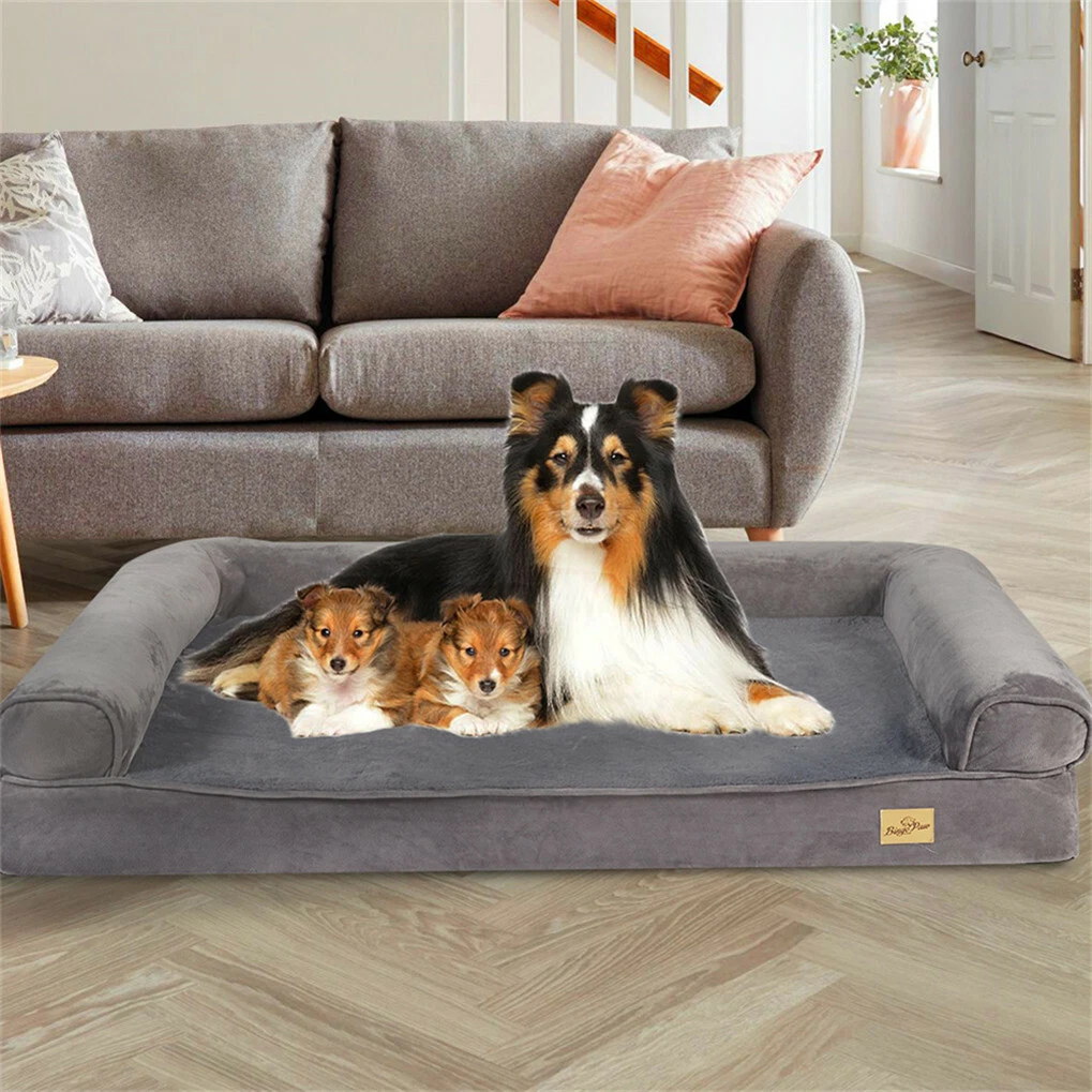 Wisfor Durable Memory Foam Dog Bed Jumbo Large Orthopedic Couch Mattress Lounger