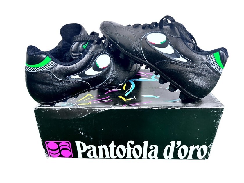 PANTOFOLA D’ORO SCARPINI BOOTS PANTOFOLA D'ORO NUOVI PAOLO DI CANIO NO MATCH WORN LAZIO 2000