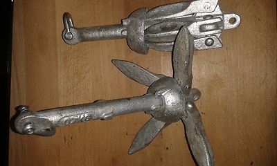 0,7 kg Faltbarer Grapnel Anker - Feuerverzinkt - Boot Schlauchboot Angelkajak 