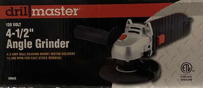 Angle Grinder Drill Master Corded 4-1/2 In. 4.3 Amp 10,000 RPM 5/8 Spindle