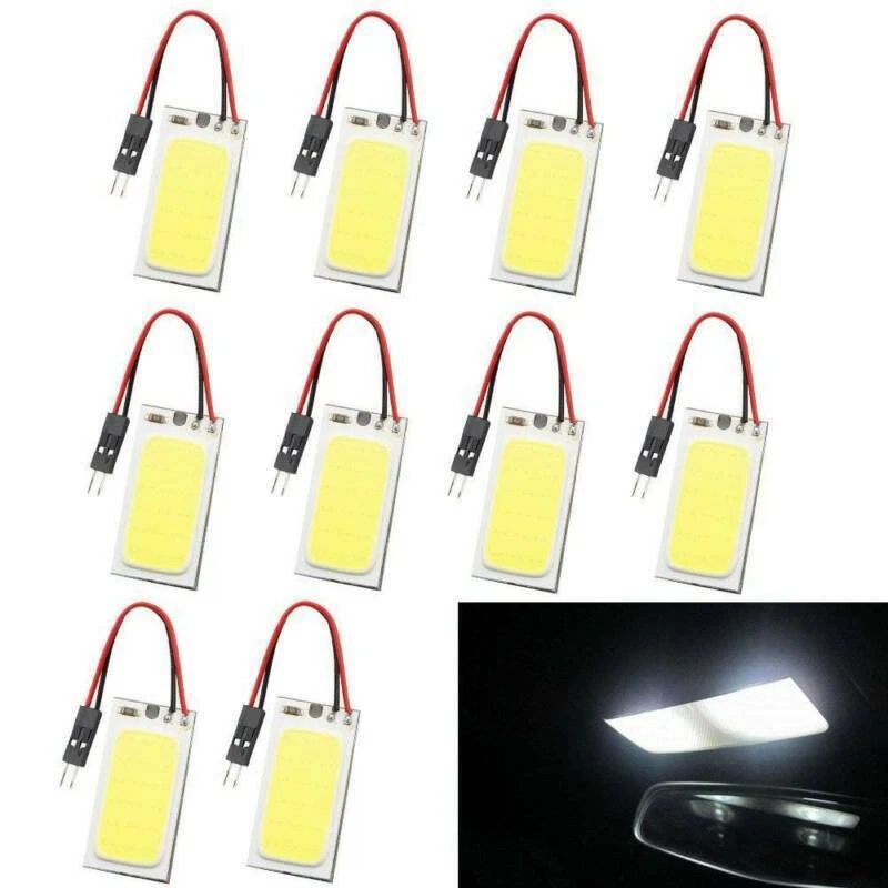 5Pcs White 48 SMD COB LED T10 12V Car Interior Panel Light Dome Lamp Bulb UK - Image 3 of 4