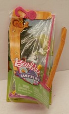 Barbie Camping Fun Accessory Kit w/Fishing Pole, Binocs, Camp Stool c.2016