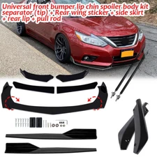 Front Bumper Lip Splitter Spoiler Body Kit Side Skirt Rear Lip For Nissan Altima