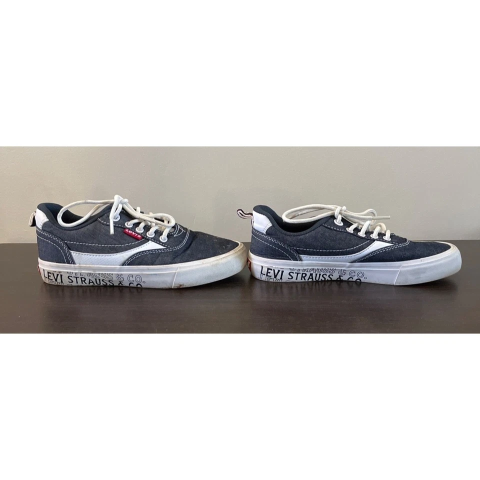Zapatillas deportivas Levi's para niños talla 1 azul blanco bloques de colores con cordones zapatos punta redonda Foto 2 de 4