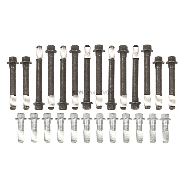 Pernos de cabeza aptos para 87-14 Chevrolet GMC Pontiac Oldsmobile 4.3L 262CID OHV VORTEC Foto 2 de 4