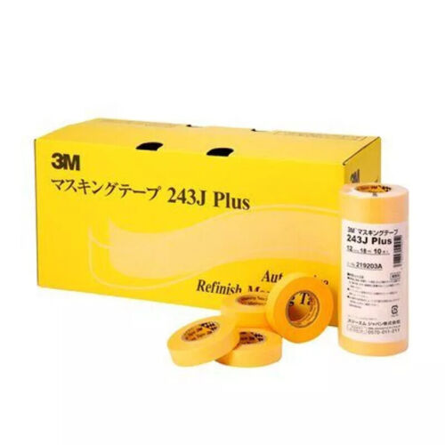 3M Japan 243J Plus Masking tape Automotive refinish Width 18mm BOX 70rolls Japan - Picture 2 of 2
